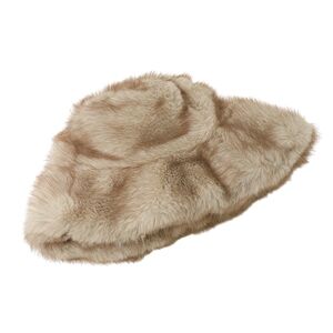 Beige Fur Bucket Hat Winter Statement Style Trendy Fuzzy Cute Trendy